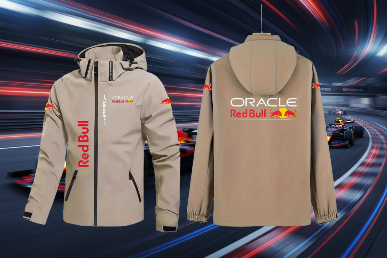 Veste outdoor Red Bull imperméable et coupe-vent à capuche – Homme & Femme
